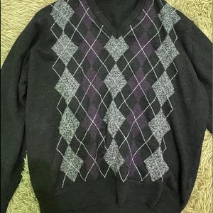 Y2K/INDIE argyle sweater